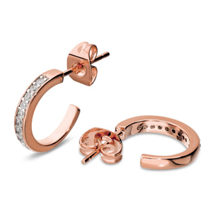 Orecchini a Cerchio in Argento 925 con Cubic Zirconia