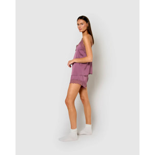 Pigiama da donna con spalline in raso friday solid