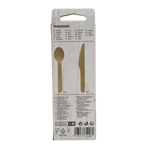 Set de 2 ustensiles de cuisine fourchette en bois Fackelmann Nature FSC