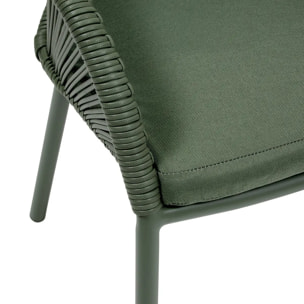 Fauteuil de jardin Oryon empilable vert laurier