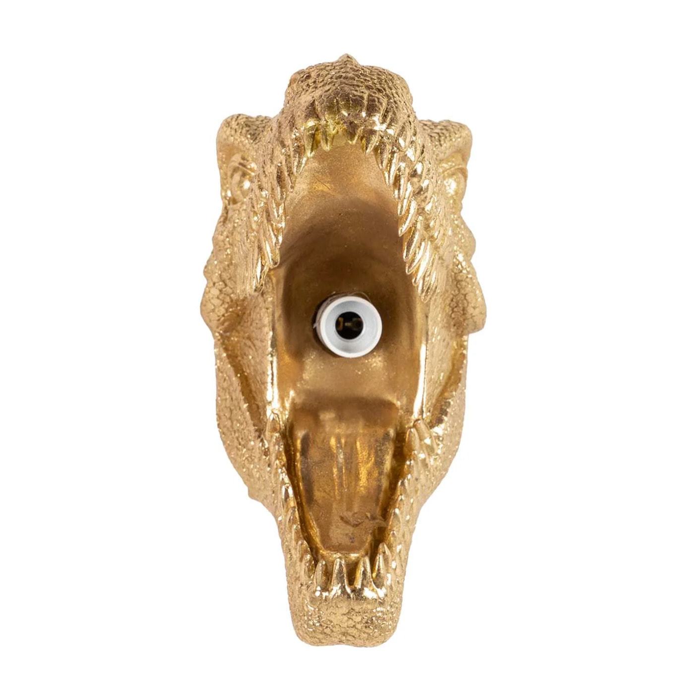 Aplique Pared T-rex Resina Dorado 26x14x26 Cm