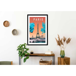 Poster retro paris france Affiche seule