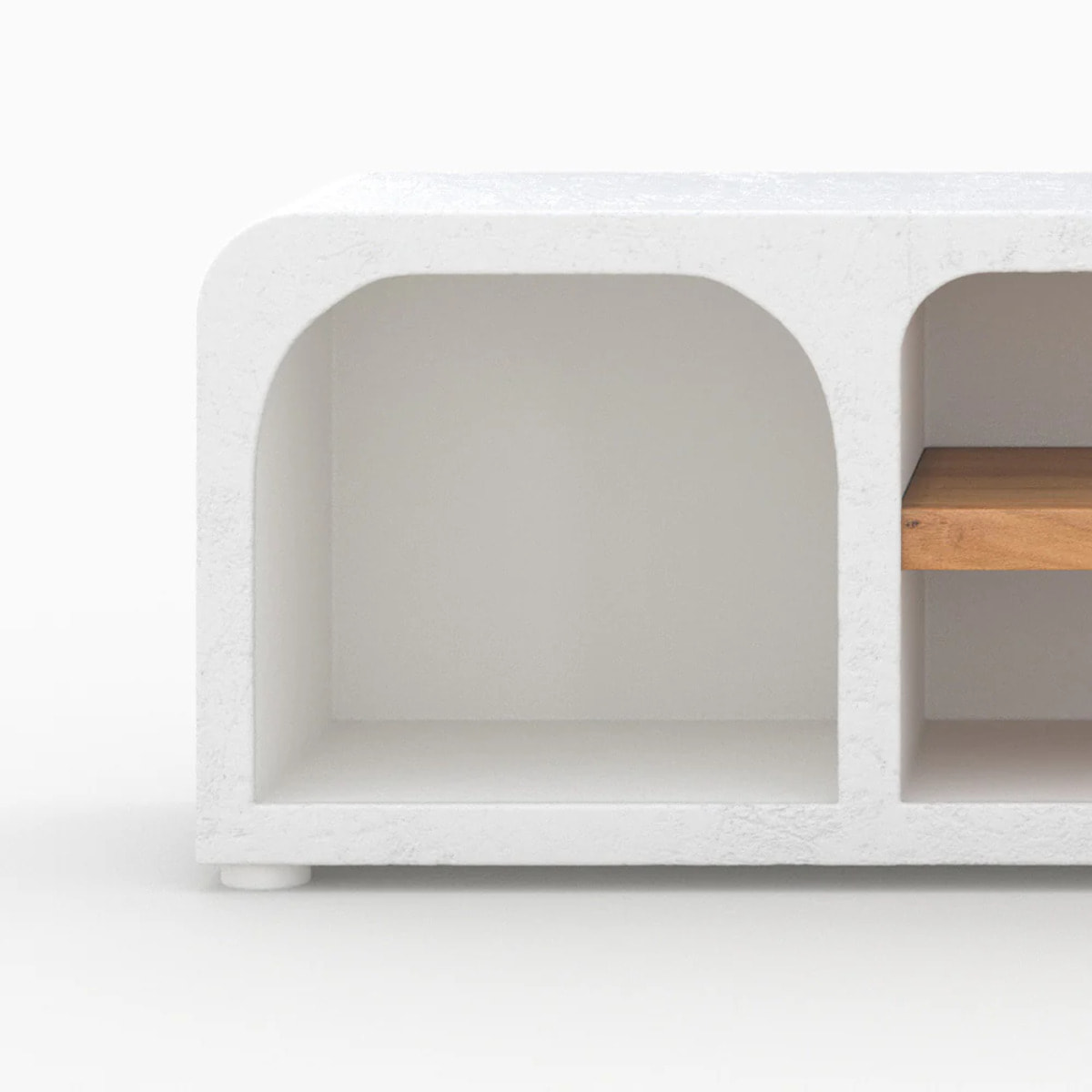 Meuble TV en béton blanc cassé 140 cm - Fira