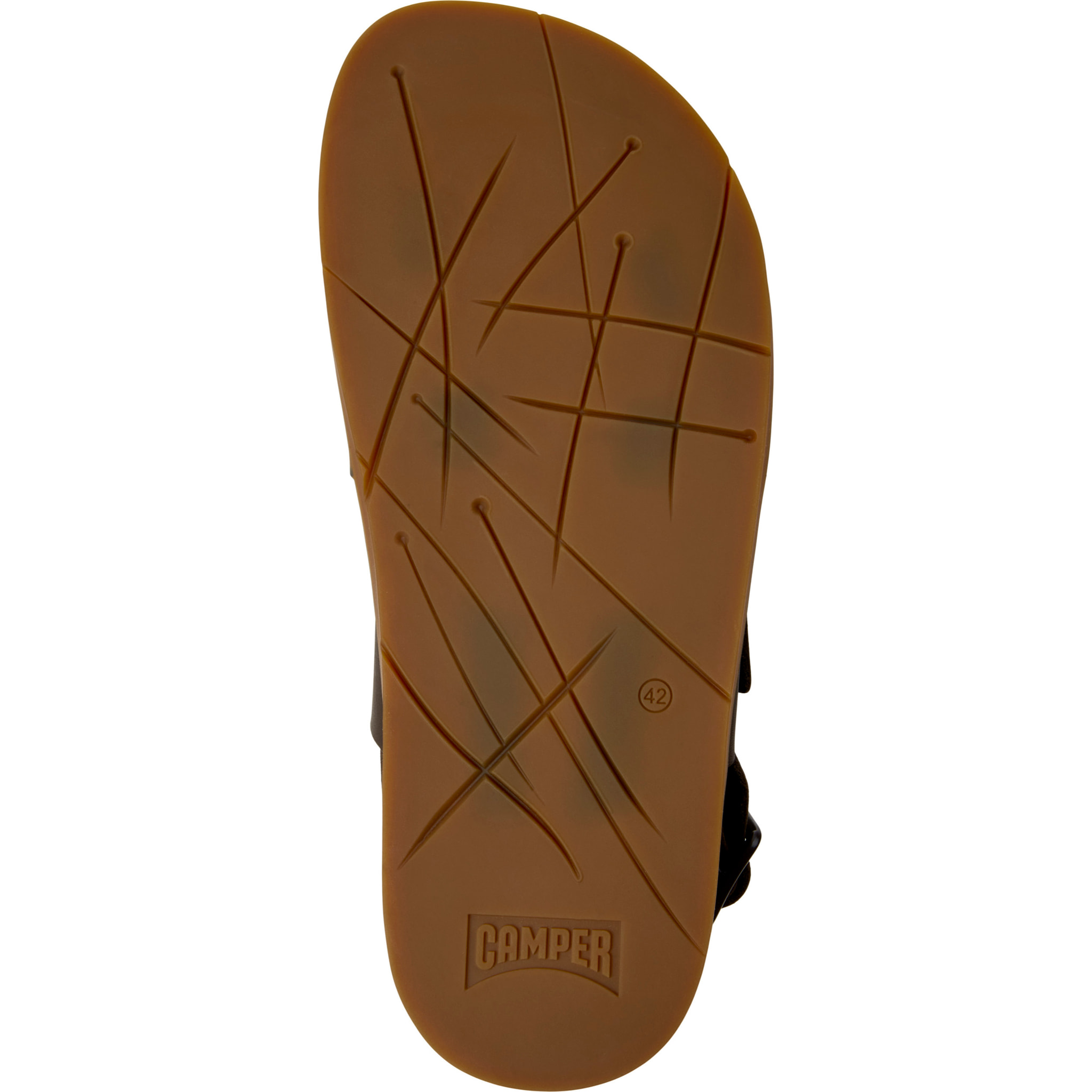 Sandalias - CAMPER Lluc Sandal - Marron - Cuero liso