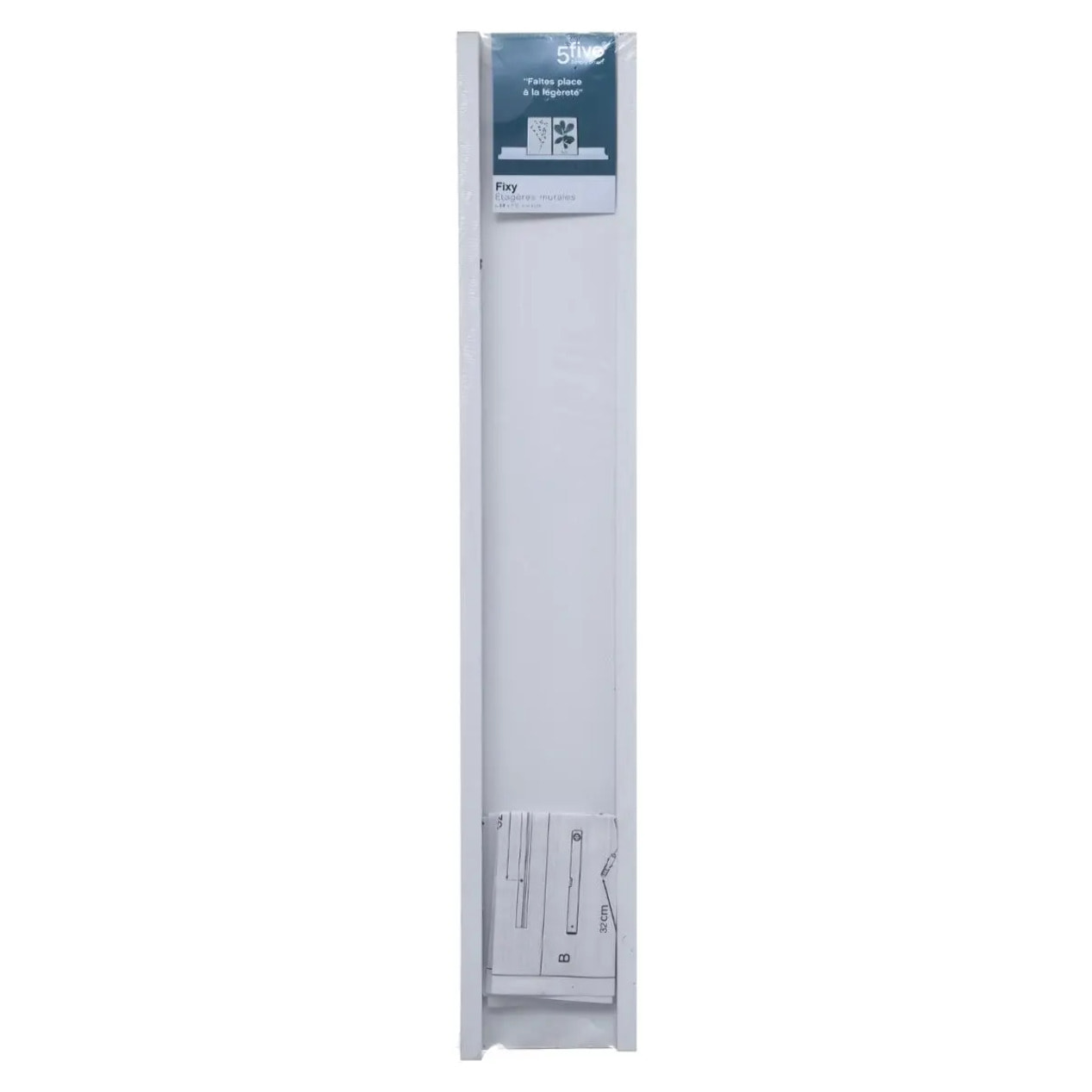 Étagère murale 58cm "Fixy" blanc