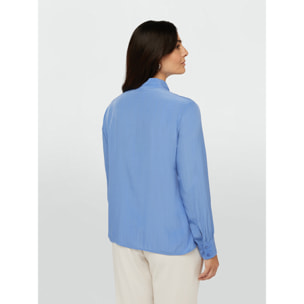 Fiorella Rubino - Camisa con bordado y fajin - Light - blue