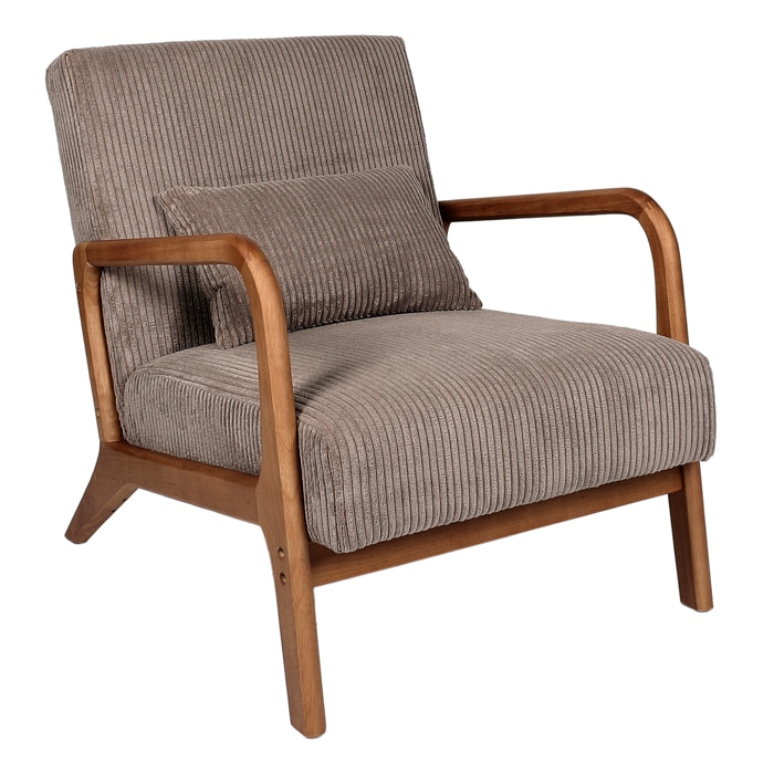Fauteuil Salon Cotele Scott Taupe