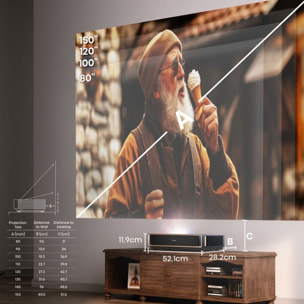 Vidéoprojecteur home cinéma HISENSE PT1 4K, ultra courte focale, tri-laser, IMAX Enhanced, Dolby Vision