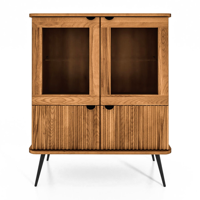 Buffet bois noir alba 180x45cm