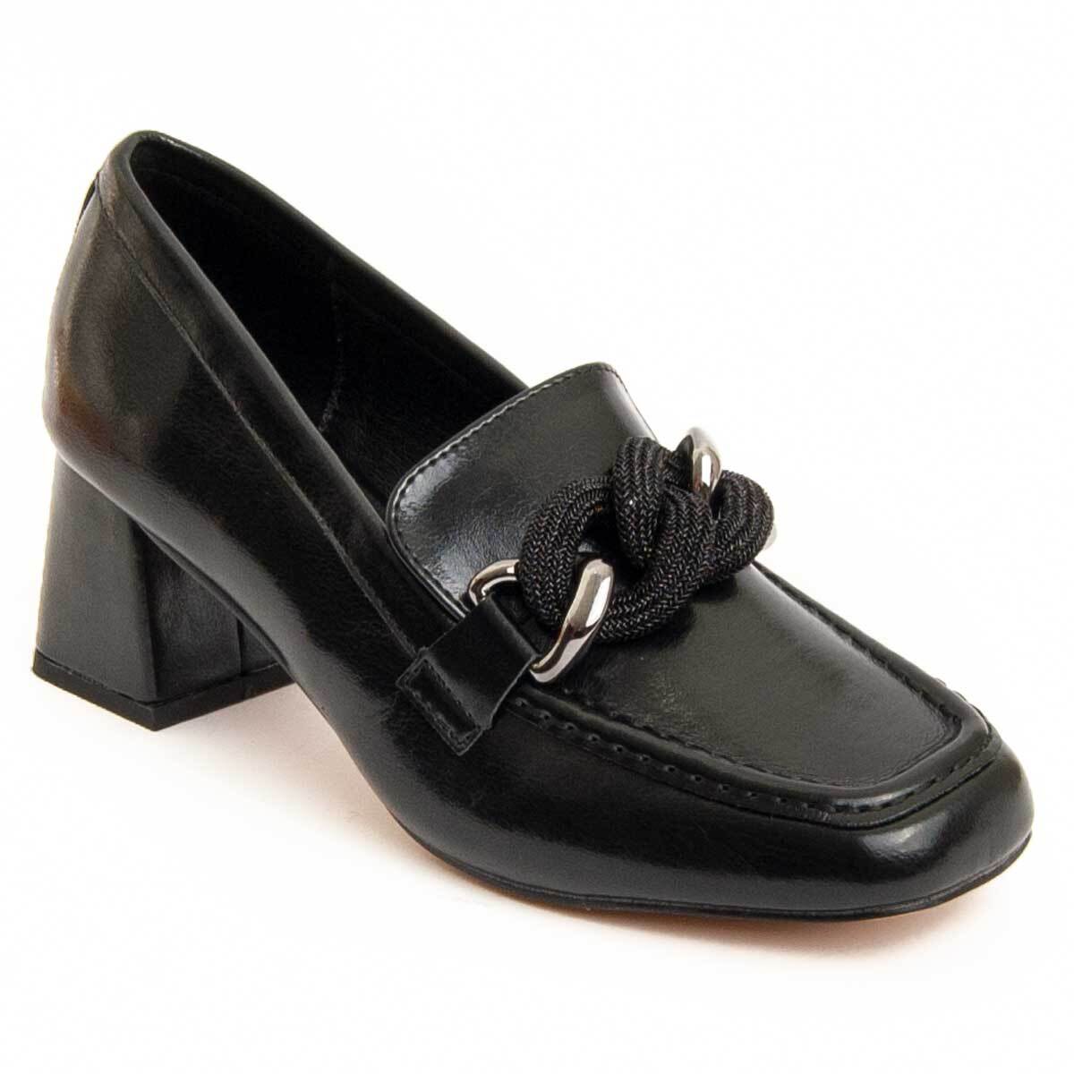 Zapato De Tacón - Negro - Altura: 6 Cm