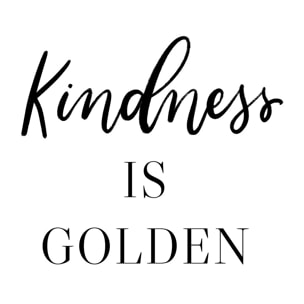 Tableau kindness is golden Toile imprimée