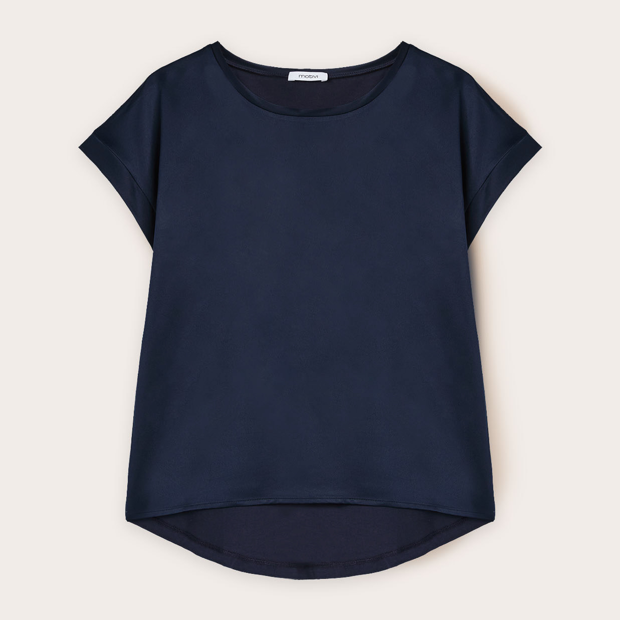 Motivi - T-shirt bimaterica - Blu