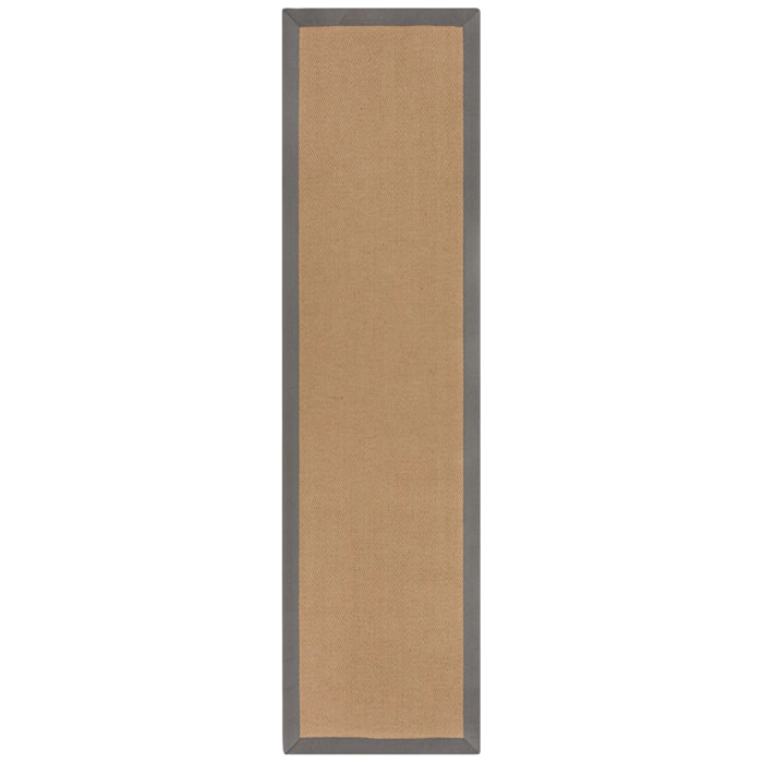Tapis en jute antiderapant de couloir KIRA