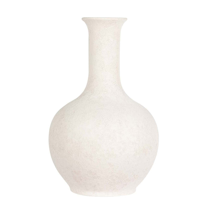 Florero Ceramica Beige 22x22x35 Cm