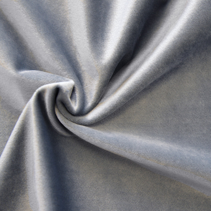Rideau en velours feutré uni - Gris Perle