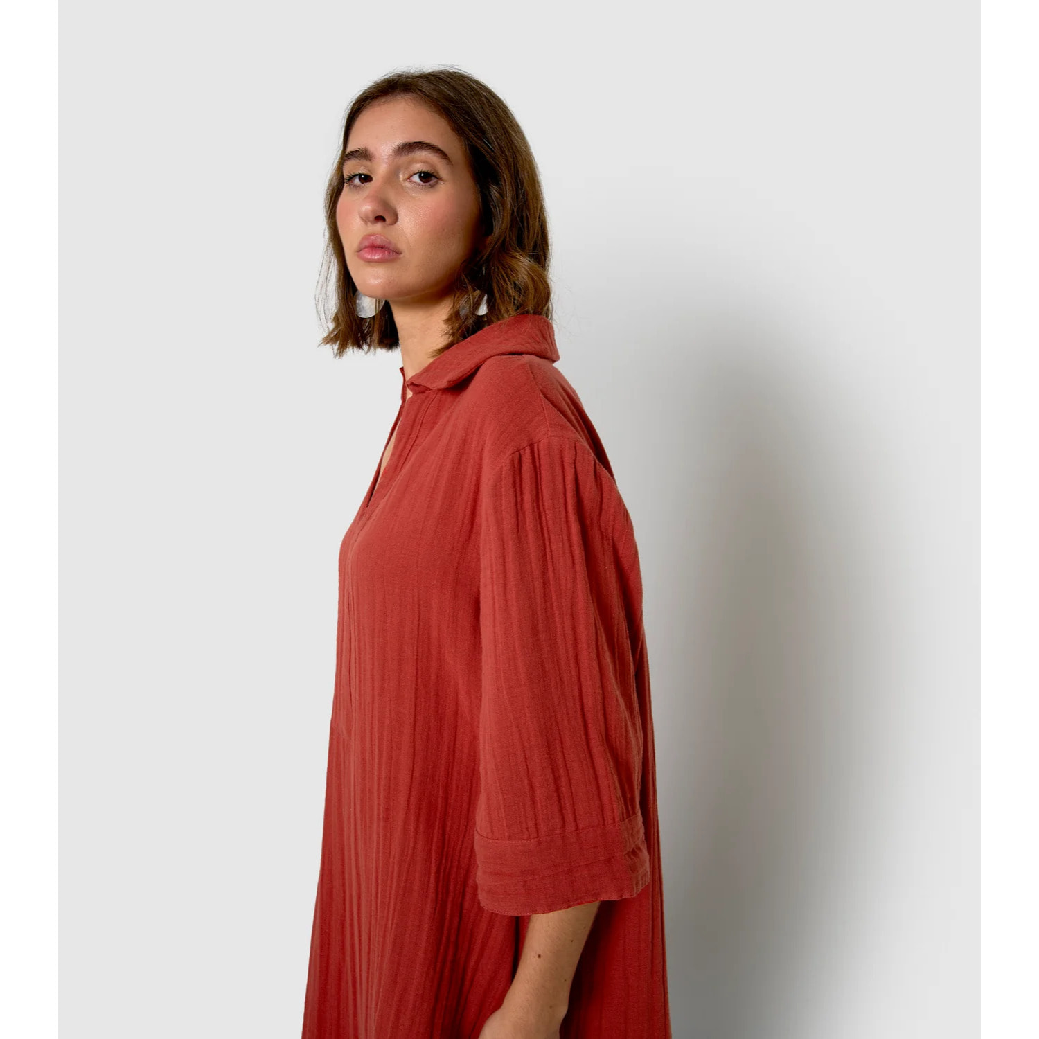 Vestido corto muselina caldera