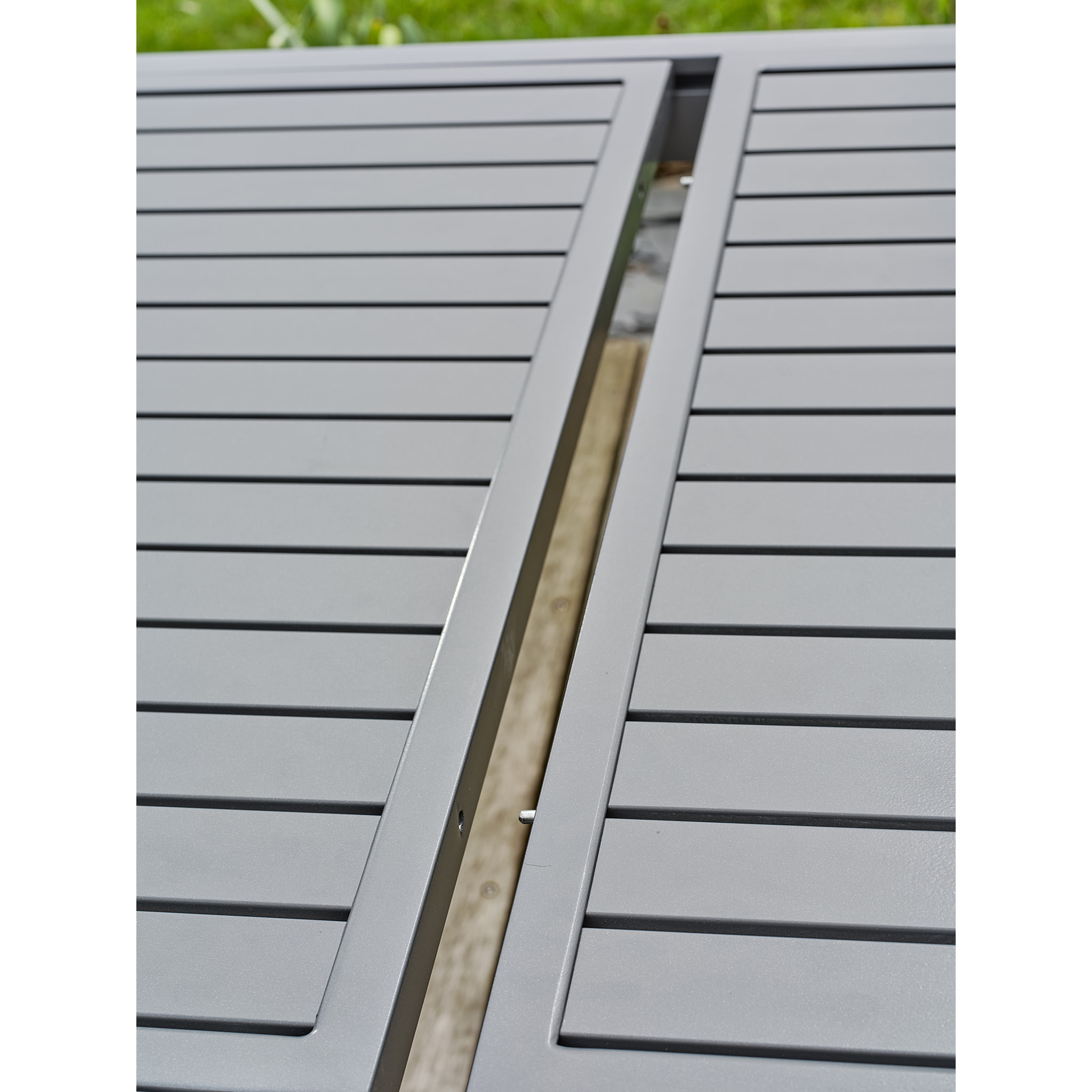 ORSINO - Ensemble repas de jardin 4 places - Gris anthracite