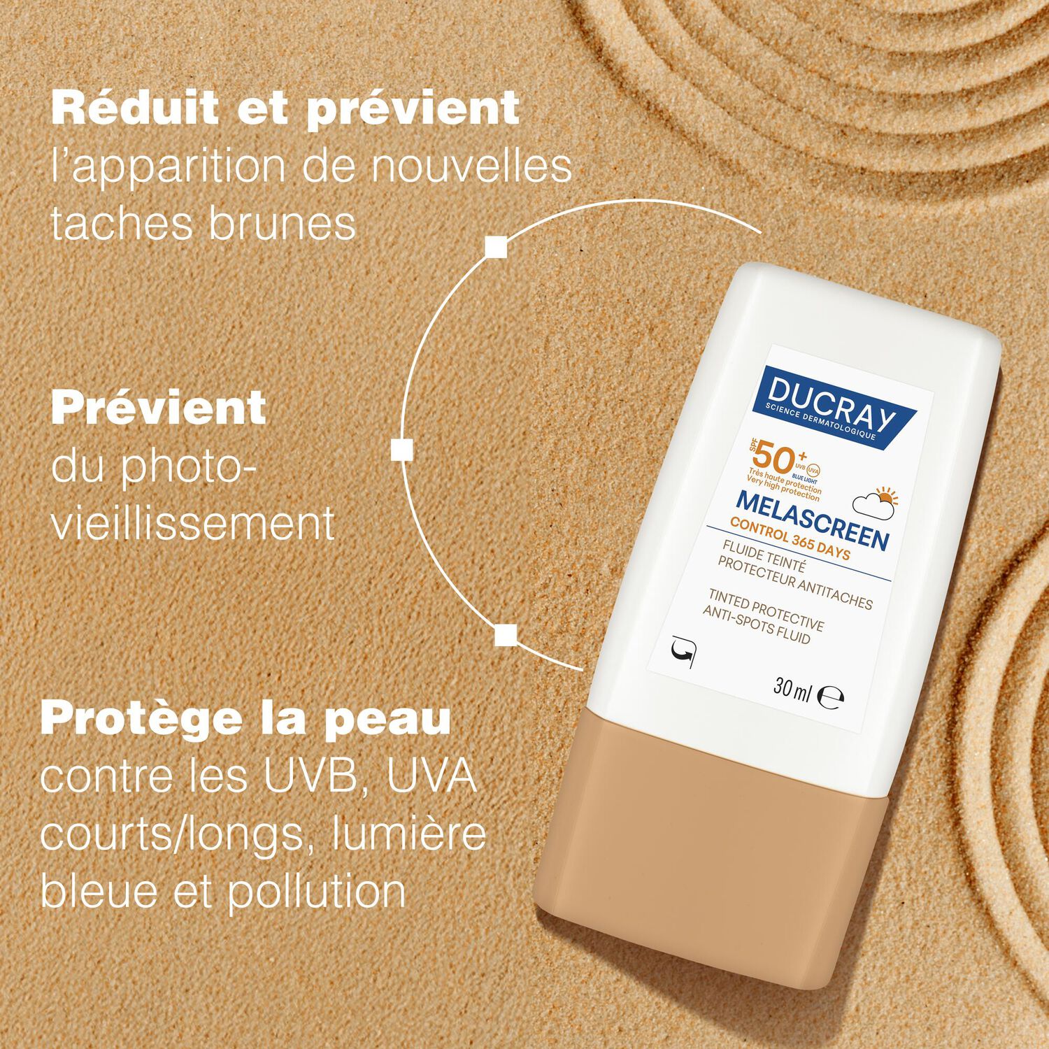 Melascreen Control 365 jours - Fluide solaire teinté 30 ml