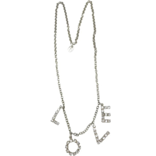 Collar largo MyLove plata 10µ y cristal SW en cristal