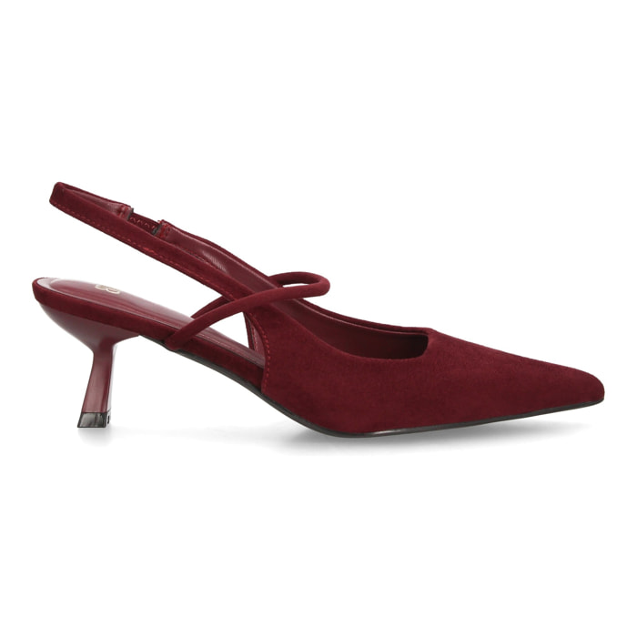 Zapato salon destalonado con tiras