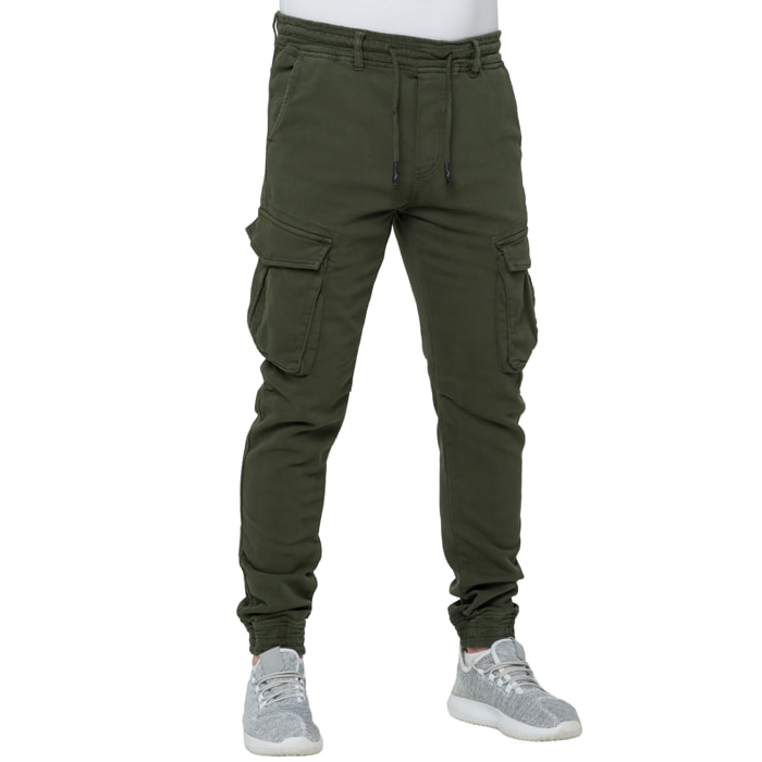 Pantalone cargo Hot Buttered Sandbar verde militare