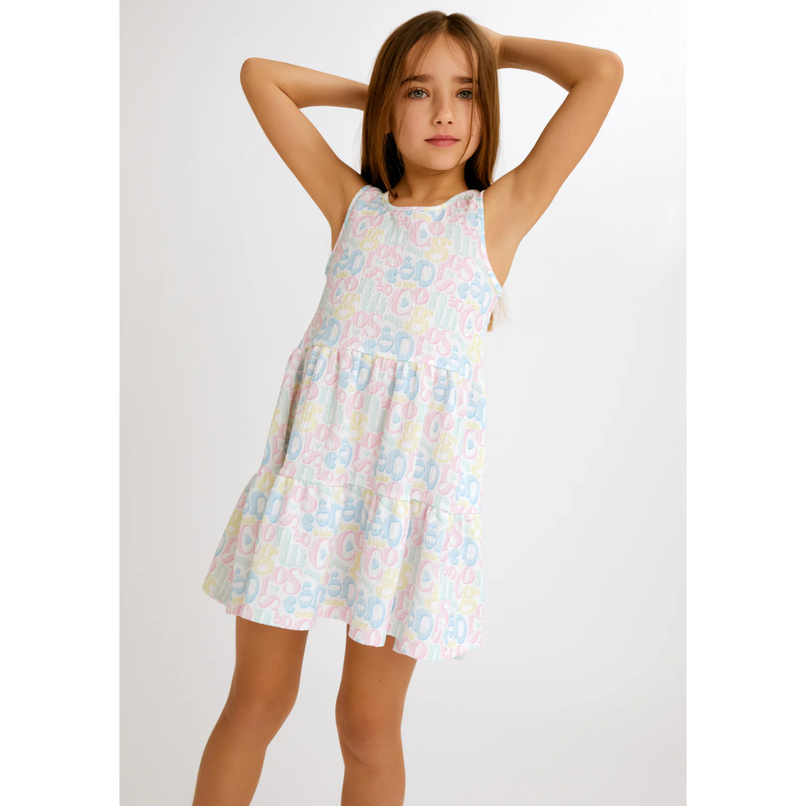 Vestido de Niña con Logo Multicolor