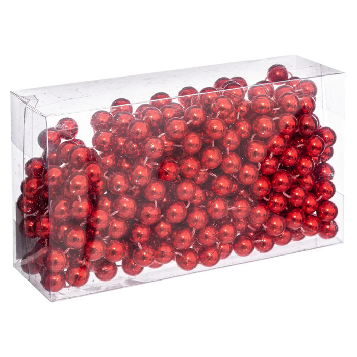 Guirlande de Noël Perle Rouge 10 mm x 5 m