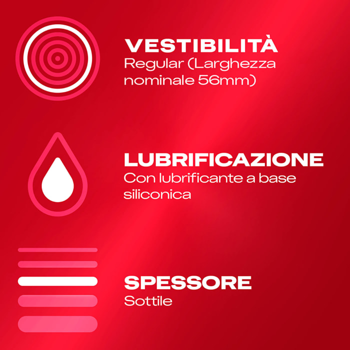 Preservativi Supersottile Alta Sensibilità con Forma Easy On - Box da 100 Profilattici