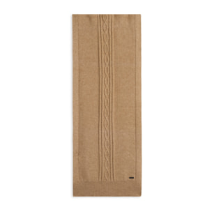 Sciarpa in maglia con treccia centrale decorativa