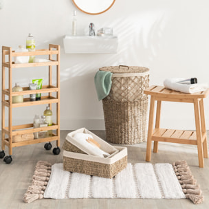 Tabouret rangement bambou