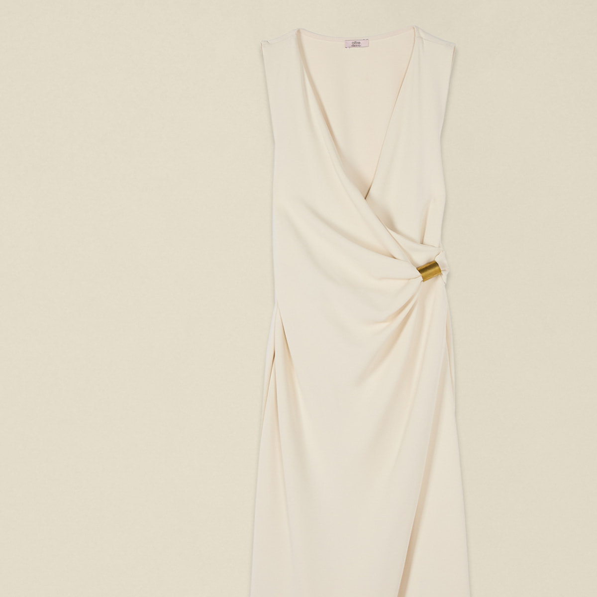 Oltre - Vestido midi cruzado - Blanco