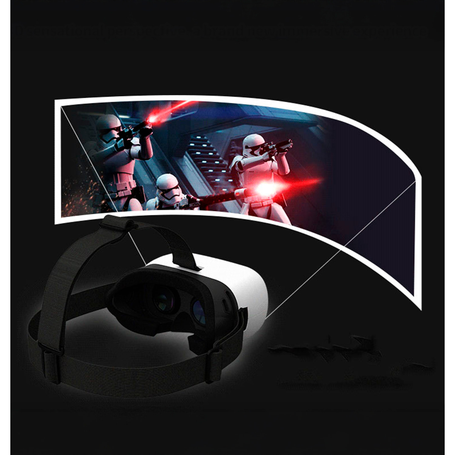 Gafas de realidad virtual SKY Blu-ray. Protección contra luz azul, vista panorámica 360º. Compatibles con IOS, Android, HarmonyOS.