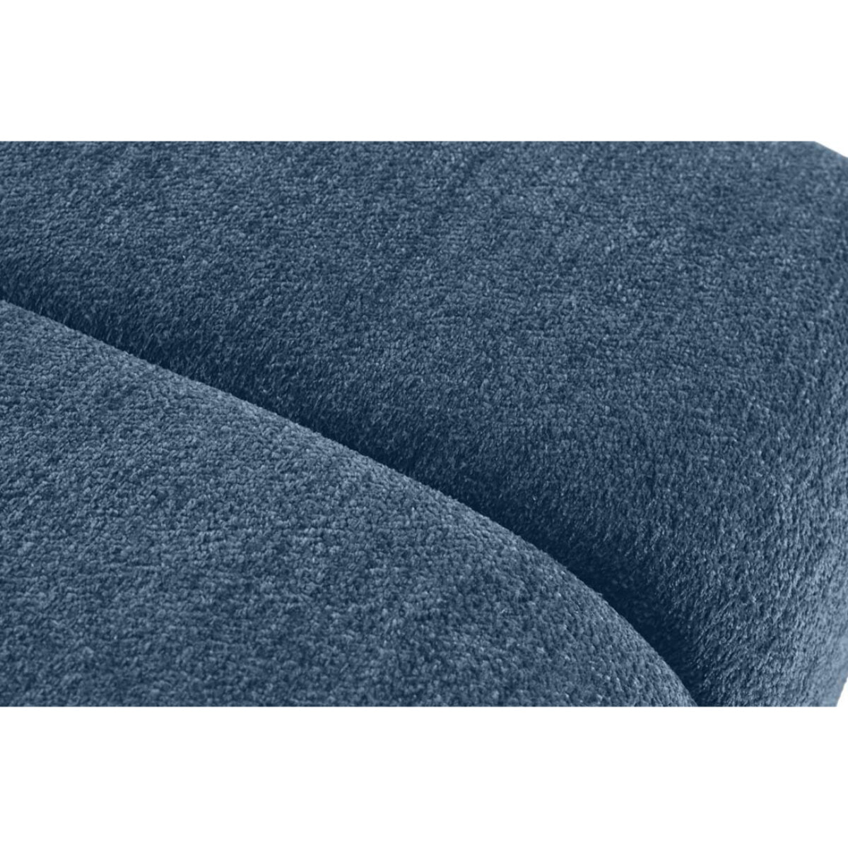 Curtis - canapé d'angle gauche 4 places en tissu texturé - Bleu