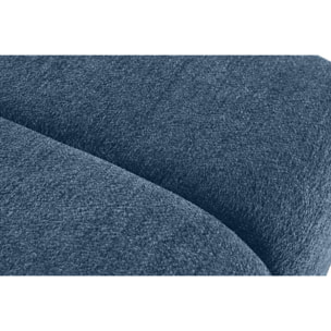 Curtis - canapé d'angle gauche 4 places en tissu texturé - Bleu