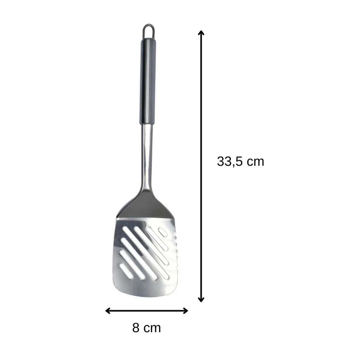 Spatule de cuisine ajourée en inox 33 cm Fackelmann Elemental