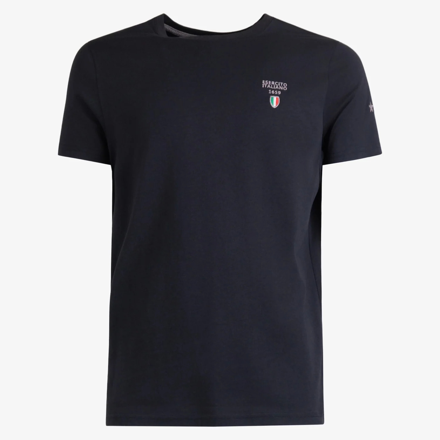 T-shirt Esercito nera in cotone uomo