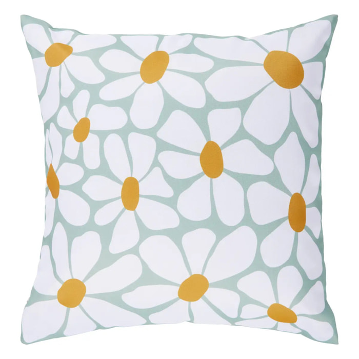 Housse de coussin d'extérieur "Talia" vert céladon 40x40cm