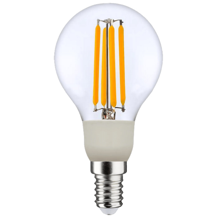 OMEGA Set 3 lampadine filament sfera p45 3000k