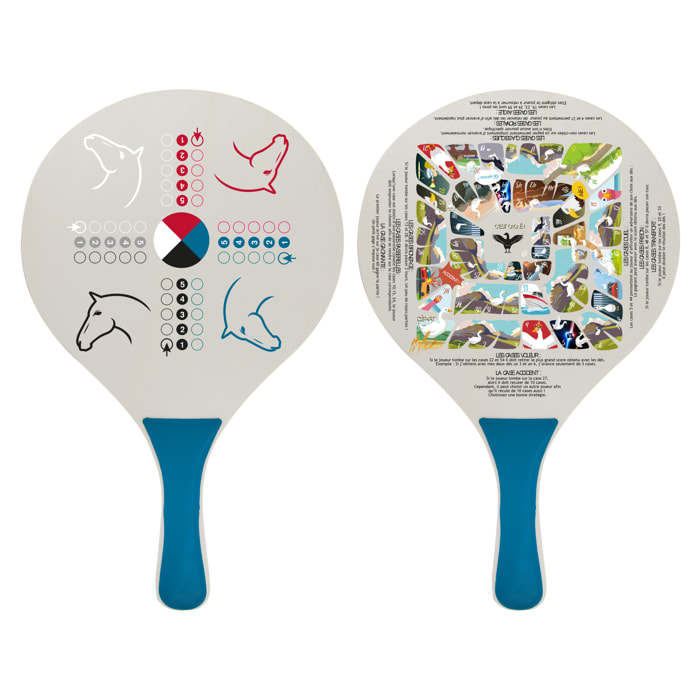 JEU 6 EN 1 RAQUETTE ET JEUX DE SOCIETE