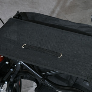 Andador para Ancianos Plegable de Aluminio Andador para Personas Mayores con Asiento y 4 Ruedas Andador con Altura Ajustable Frenos de Maneta y Bolsa de Transporte Rojo y Negro