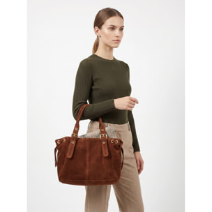 Borsa a mano da donna Made in Italy - Modello Lumena Lux - 100% pelle - 20.0 x 21.0 x 33.0 cm