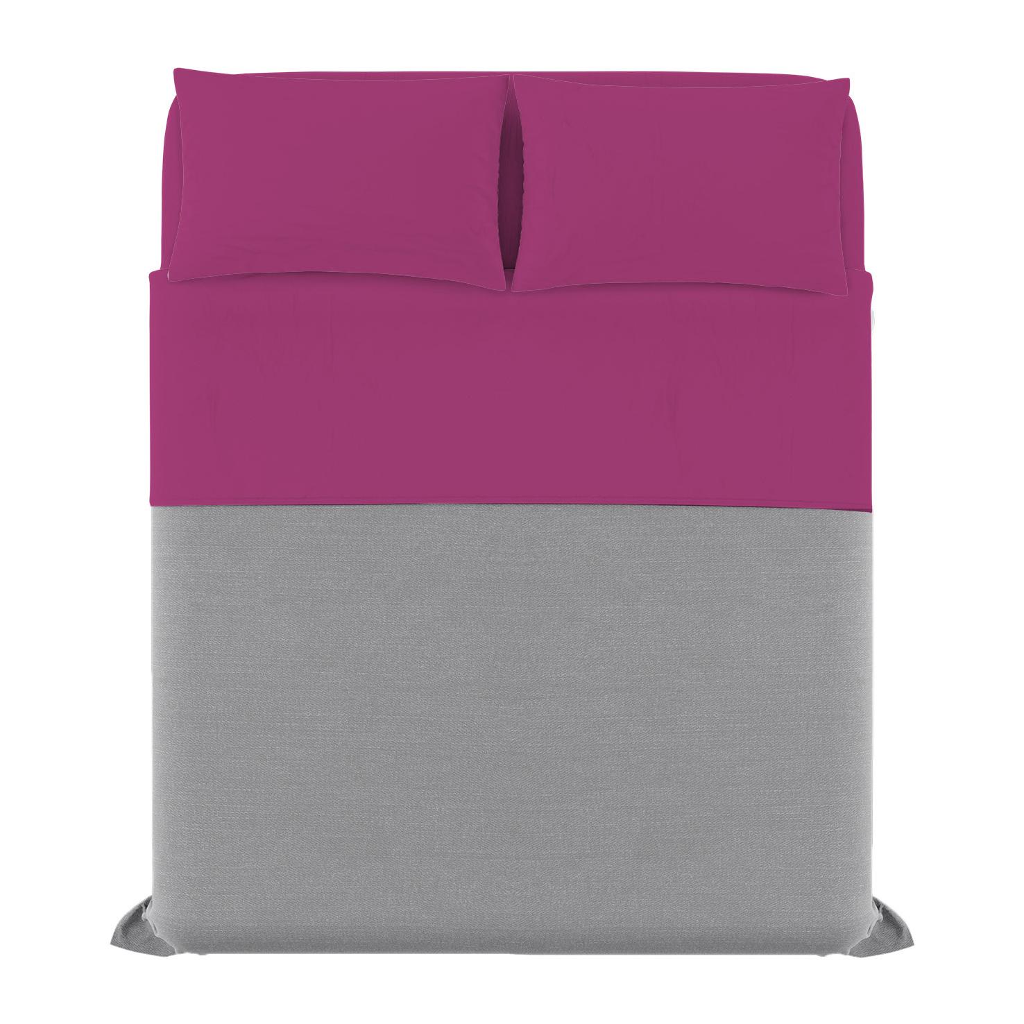 COMPLETO LETTO ELEGANT MADE IN ITALY MICROFIBRA - FUCSIA MATRIMONIALE