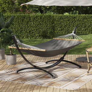 Hamac Amazonia support métal toile grise