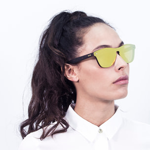 Gafas de sol OCEAN SOCOA - Negro mate / Plana de espejo amarillo