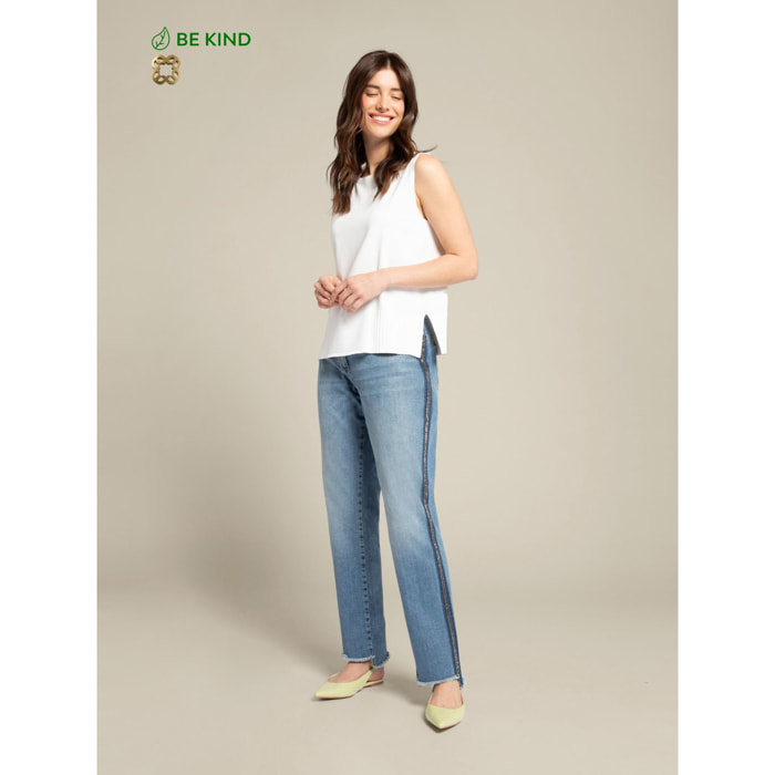 Elena Mirò - Jeans regular in cotone sostenibile - Azzurro