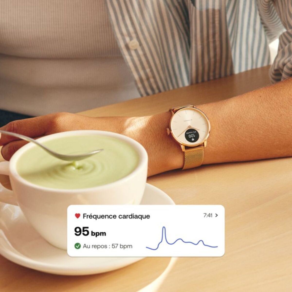 Montre santé WITHINGS Scanwatch Light Rose Gold