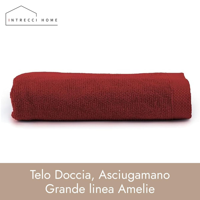 Telo doccia in cotone - Rosso