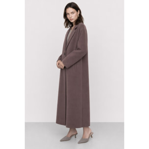Kocca - Cappotto lungo da donna in lana con collo a revers Donna