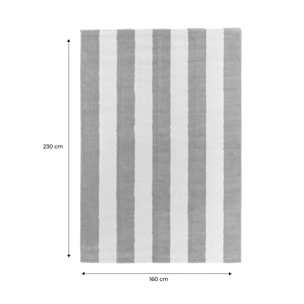 Tapis intérieur rayures ocre et blanc PABLO