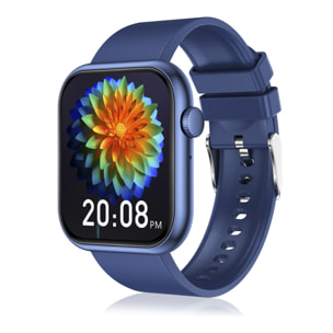 DAM Smartwatch QX7 Pro. Llamadas Bluetooth, más de 100 modos deportivos. Monitor cardiaco, O2, glucosa y de tensión. 4x1,1x4,7 Cm. Color: Azul Oscuro